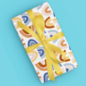 Kinder kleurrijke Happy Rainbows en Polka Dots Inpakpapier Vel