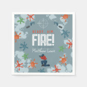 Kinder kleurrijke Paintball Boys Verjaardagsfeest Servet (Voorkant)