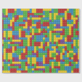 Kinder kleurrijke plastic blokken cadeaupapier (Vlak)