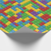 Kinder kleurrijke plastic blokken cadeaupapier (Hoek)