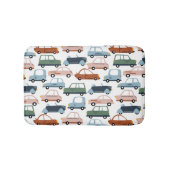Kinder kleurrijke Retro-auto en vrachtwagenpatroon Badmat (Voorkant)