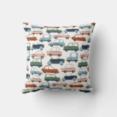 Kinder kleurrijke Retro-auto en vrachtwagenpatroon Kussen (Achterkant)
