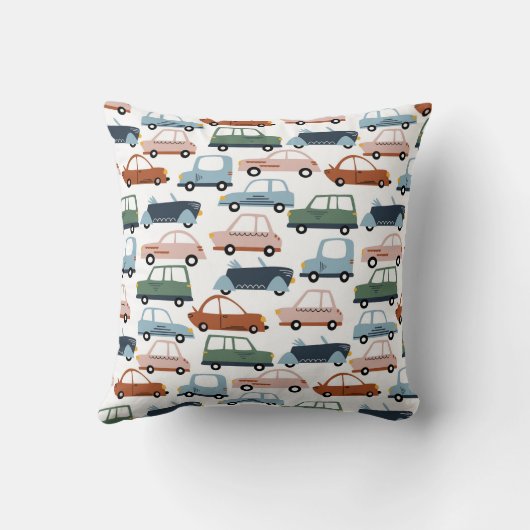 Kinder kleurrijke Retro-auto en vrachtwagenpatroon Kussen (Achterkant)