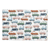 Kinder kleurrijke Retro-auto en vrachtwagenpatroon Kussensloop (Achterkant)