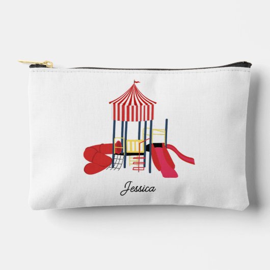 Kinder Kleurrijke Speeltuin Custom Name School Etui (Voorkant)