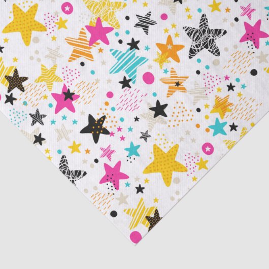 Kinder kleurrijke sterren tissuepapier (Detail)