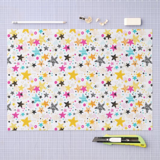 Kinder kleurrijke sterren tissuepapier (Craft)