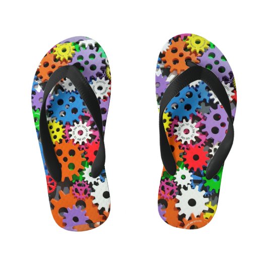 Kinder kleurrijke tandwielhaar van Teenslippers (Voetbed)