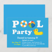 Kinder kleurrijke weekpartij Birthday Backyard Poo Kaart (Voorkant / Achterkant)