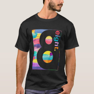 Kinder kleurstofnummer 8 8 e 8e verjaardag boys gi t-shirt