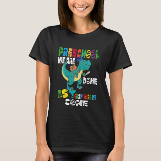 Kinder kleuterschool Afstuderen Dinosaurus T-shirt (Voorkant)
