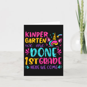 Kinder kleuterschool gedaan 1e klas laatste school kaart