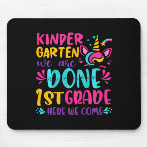 Kinder kleuterschool gedaan 1e klas laatste school muismat