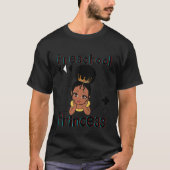 Kinder kleuterschool prinses zwart meisje magie te t-shirt (Voorkant)