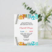 kinder kleuterschool van het moderne afstuderen briefkaart (Staand voorkant)