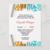 kinder kleuterschool van het moderne afstuderen briefkaart (Voorkant)