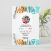 kinder kleuterschool van het moderne afstuderen kaart (Staand voorkant)