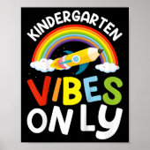 Kinder kleuterschool vibes alleen terug naar schoo poster (Voorkant)