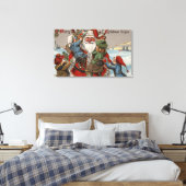Kinder klim op de Santa Canvas Afdruk (Insitu (Slaapkamer))