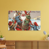 Kinder klim op de Santa Canvas Afdruk (Insitu (Woonkamer))
