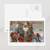 Kinder klim op de Santa Feestdagenkaart (Voorkant / Achterkant)