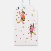 Kinder klimmen verjaardagsfeestje cadeaulabel (Achterkant)