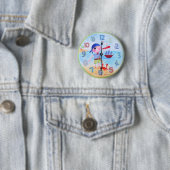 Kinder klokstijl Button - 'The Pirate' (In situ)