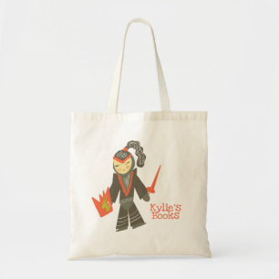 Kinder Knight Cartoon Library Book Canvas tas