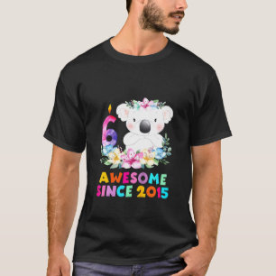 Kinder Koala Beer 6 jaar verjaardagsoutfit voor jo T-shirt