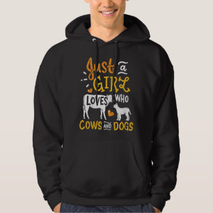Kinder Koe hond gewoon een meisje dat houdt van Ko Hoodie