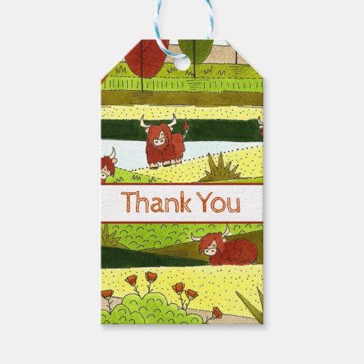 Kinder Koeien Boerderij Birthday Cadeaulabel (Voorkant)