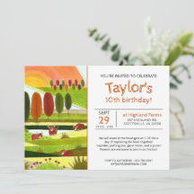 Kinder Koeien Herfst Boerderij Birthday Party Invi