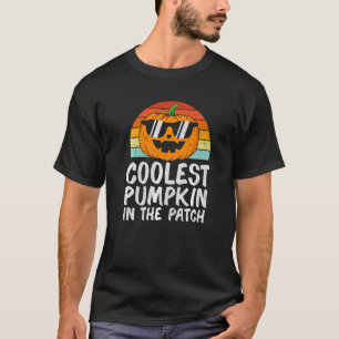 Kinder koelste pompoen in de pleister t-shirt