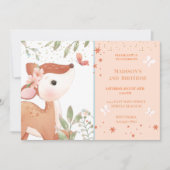 Kinder koffiedeer 2e verjaardag kaart (Voorkant)