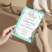 Kinder Koken Bakken Verjaardagsfeestuitnodiging Kaart