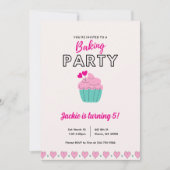 Kinder Koken Bakken Verjaardagsfeestuitnodiging Kaart (Voorkant)