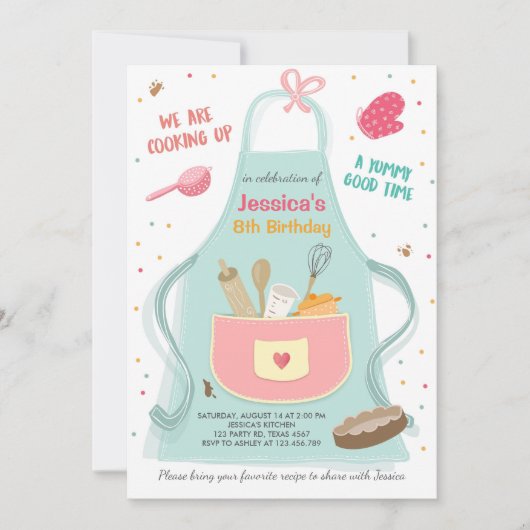 Kinder koken op de dag van de uitnodiging voor keu (Voorkant)