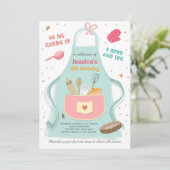 Kinder koken op de dag van de uitnodiging voor keu (Staand voorkant)