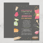 Kinder koken op de dag van de uitnodiging voor keu (Voorkant / Achterkant)