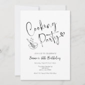 Kinder Kookfeest Uitnodiging Verjaardag Sjabloon (Voorkant)