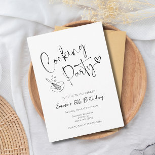 Kinder Kookfeest Uitnodiging Verjaardag Sjabloon