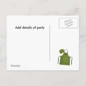 Kinder kookthema Uitnodiging Briefkaarten (Achterkant)
