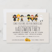 Kinder kostumePartij Friendly Halloween Celebratio Kaart (Voorkant)