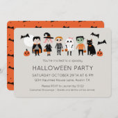 Kinder kostumepartij Halloween Kaart (Voorkant / Achterkant)