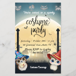 Kinder kostumepartij Halloween Uitnodiging Flyer