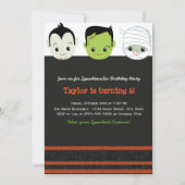 Kinder kostuum Halloween Birthday Uitnodiging VI (Voorkant)