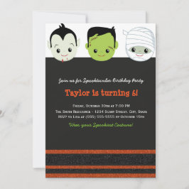 Kinder kostuum Halloween Birthday Uitnodiging VI