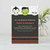 Kinder kostuum Halloween Birthday Uitnodiging VI (Staand voorkant)