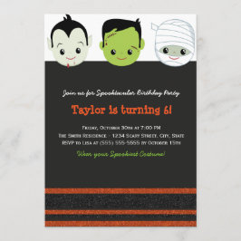 Kinder kostuum Halloween Birthday Uitnodiging VI