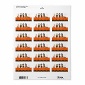 Kinder kostuums adreslabel III Etiket (Full Sheet)